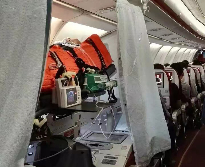 牙克石市跨国医疗包机、航空担架